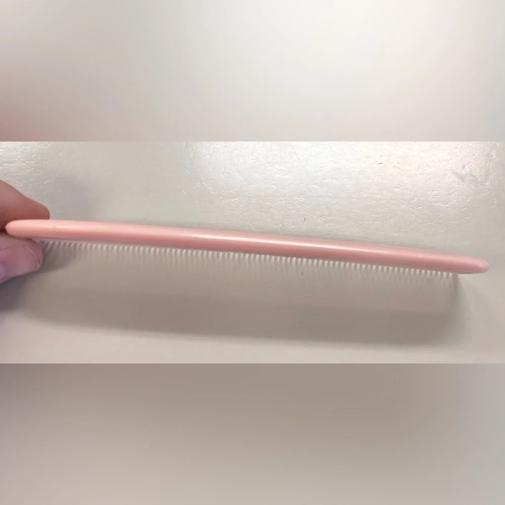 Vintage Unbreakable Nylon Plastic Pink Hair Comb